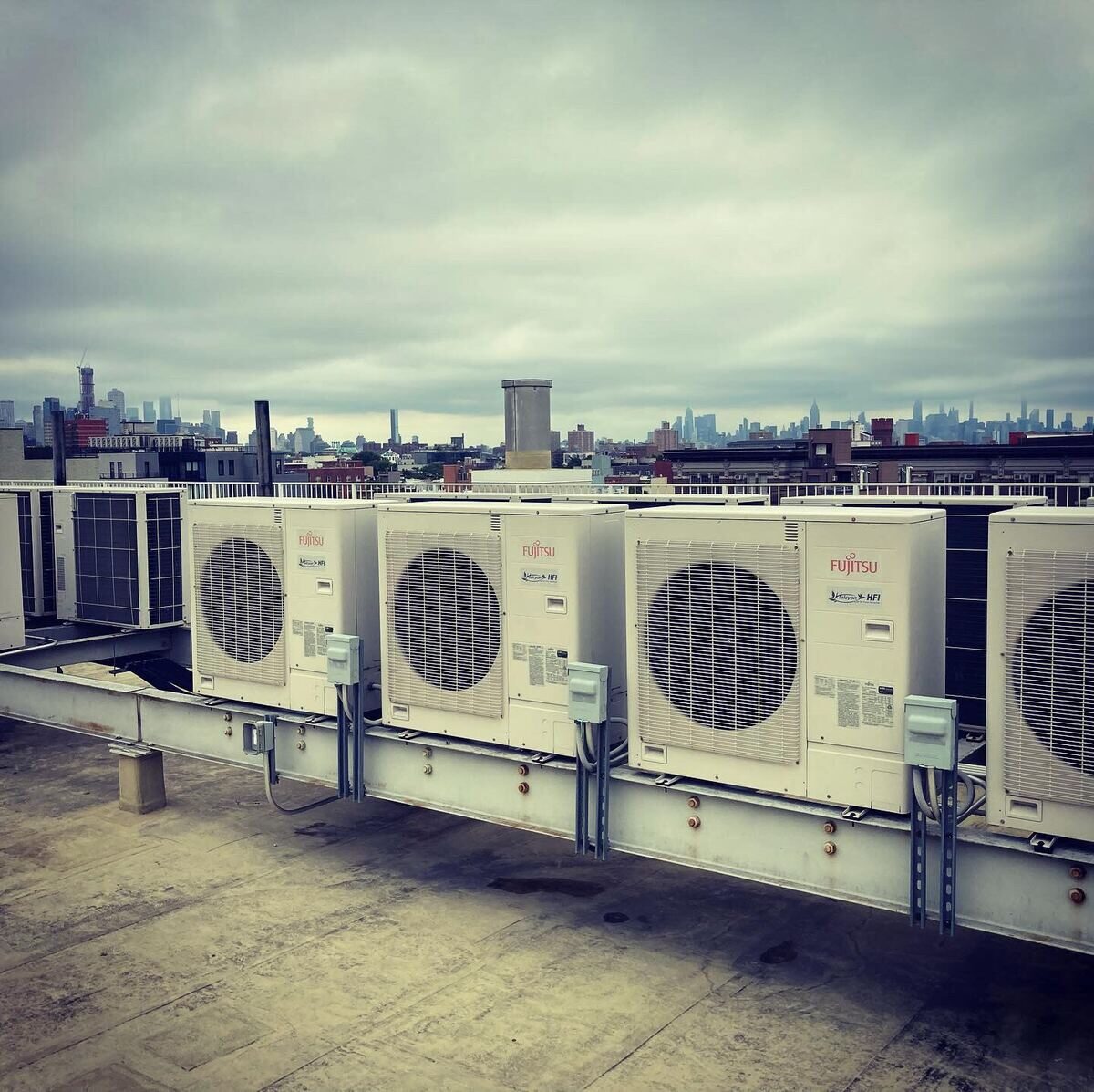 Brownstone Heating rooftop HVAC project photo from the current website